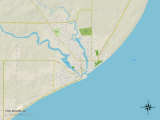 Political Map of Two Rivers, WI Prints