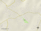 Political Map of Weirton Heights, WV Posters