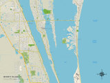 Political Map of Merritt Island, FL Kunstdrucke