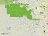 Political Map of Tucson Estates, AZ Photo