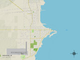 Political Map of Escanaba, MI Posters