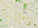 Political Map of Buena Park, CA Posters