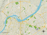 Political Map of Jeffersonville, IN Posters