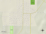 Political Map of Bedford, IA Prints