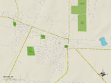 Political Map of Milton, WI Prints