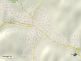 Political Map of Spencer, WV Poster