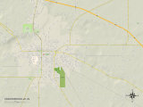Political Map of Crawfordsville, IN Poster