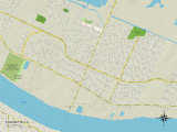 Political Map of Chalmette, LA Print