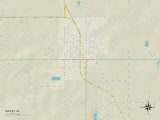 Political Map of Loxley, AL Posters