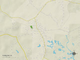 Political Map of Flomaton, AL Posters