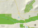 Political Map of Pedley, CA Posters
