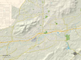 Political Map of Oxford, AL Posters