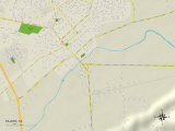Political Map of Pajaro, CA Prints
