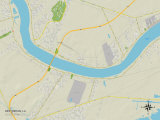 Political Map of Destrehan, LA Posters