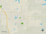Political Map of Raymore, MO Poster