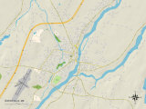 Carte politique de Waterville, ME Affiche