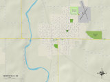 Political Map of Marysville, KS Poster