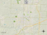Political Map of Joplin, MO Prints