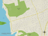 Political Map of Glenwood Landing, NY Prints