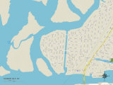Political Map of Harbor Isle, NY Posters
