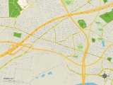 Political Map of Fords, NJ Posters