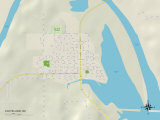 Political Map of Cleveland, OK Prints