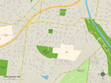 Political Map of Shrewsbury, MO Print