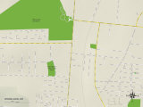 Political Map of Woodlawn, OH Prints