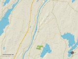Political Map of Vassalboro, ME Poster