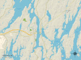 Carte politique de Woolwich, ME Affiches