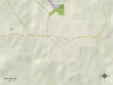 Political Map of Richland, MO Prints