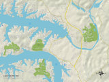 Political Map of Lake Ozark, MO Posters