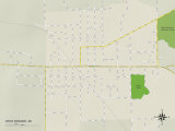 Political Map of West Branch, MI Print