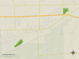 Political Map of Swartz Creek, MI Posters