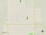 Political Map of WaKeeney, KS Posters