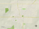 Political Map of Algona, IA Posters