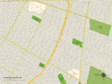 Political Map of Harper Woods, MI Posters