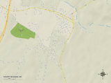 Political Map of South Weldon, NC Prints