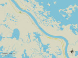Political Map of Port Sulphur, LA Poster