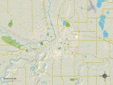 Political Map of Mankato, MN Posters