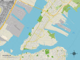 Political Map of Bayonne, NJ Poster