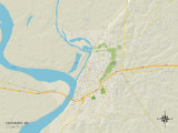 Political Map of Vicksburg, MS Prints