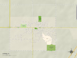 Carte politique de Lamoni, IA Affiches
