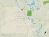 Political Map of Adel, IA Print