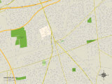 Political Map of Hicksville, NY Print