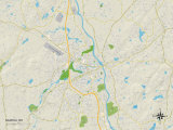 Political Map of Nashua, NH Posters