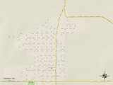 Political Map of Fairfax, OK Posters