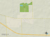 Political Map of Webberville, MI Posters