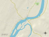 Political Map of Stillwater, NY Prints