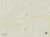 Political Map of Elk City, OK Poster